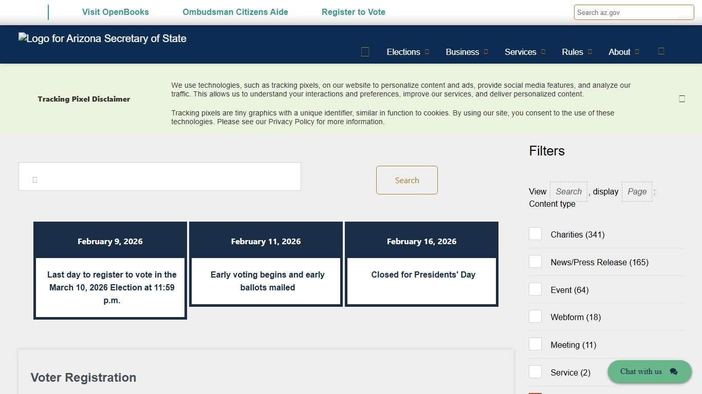 Search Arizona Secretary of State