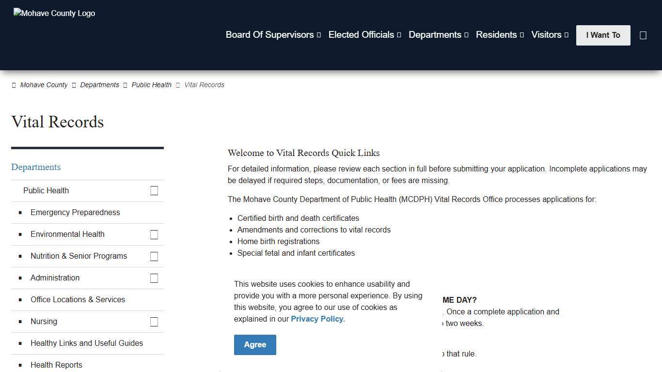 Vital Records Mohave County
