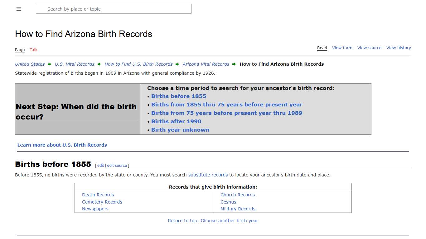 How to Find Arizona Birth Records • FamilySearch